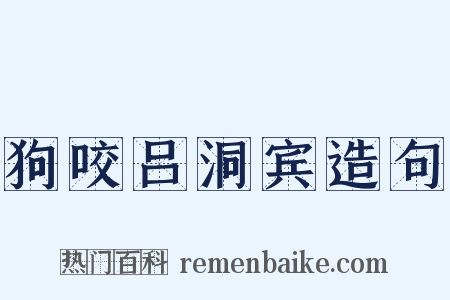狗咬吕洞宾造句是什么意思的图片